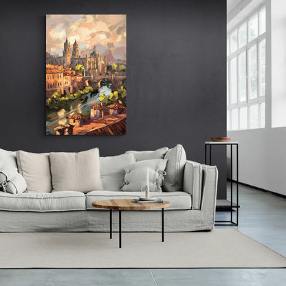 Toledo Historic Downtown - Canvas Wall Art Living Room