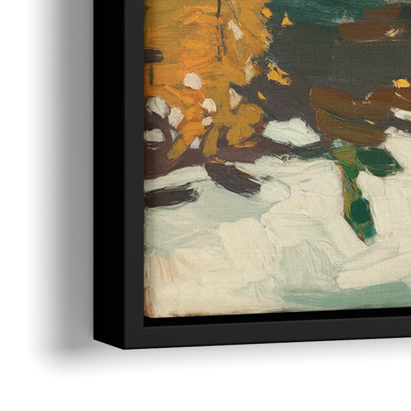 Boise Riverfront Scene - Close-Up Black Frame Canvas