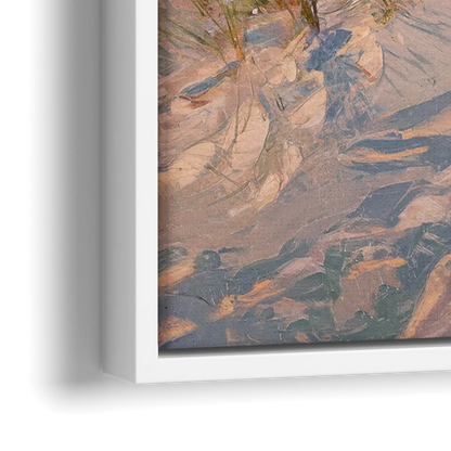 Virginia Beach Oceanfront Serenity - Close-Up White Frame Canvas