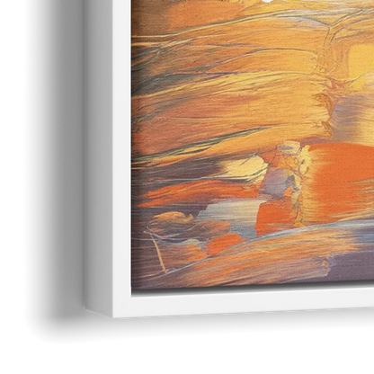 Knoxville Tennessee River View - Close-Up White Frame Canvas