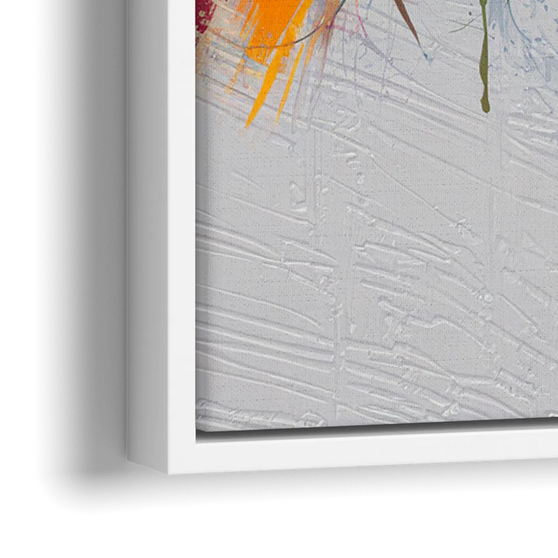 Charlotte Skyline Abstract Design - Close-Up White Frame Canvas