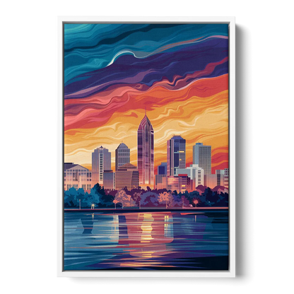 Atlanta Street Photography - White Frame Canvas