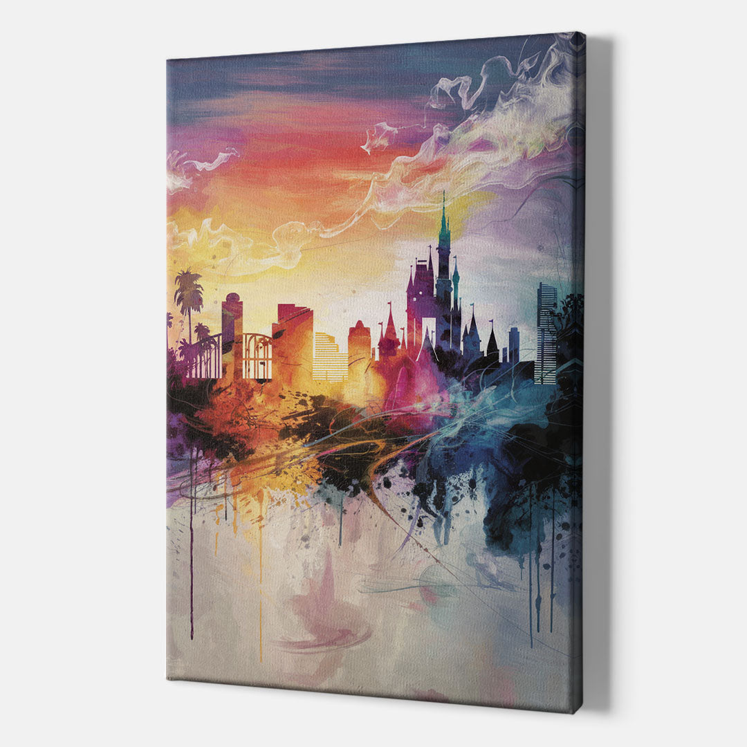 Orlando Skyline at Sunset - Canvas Wall Art Indoor