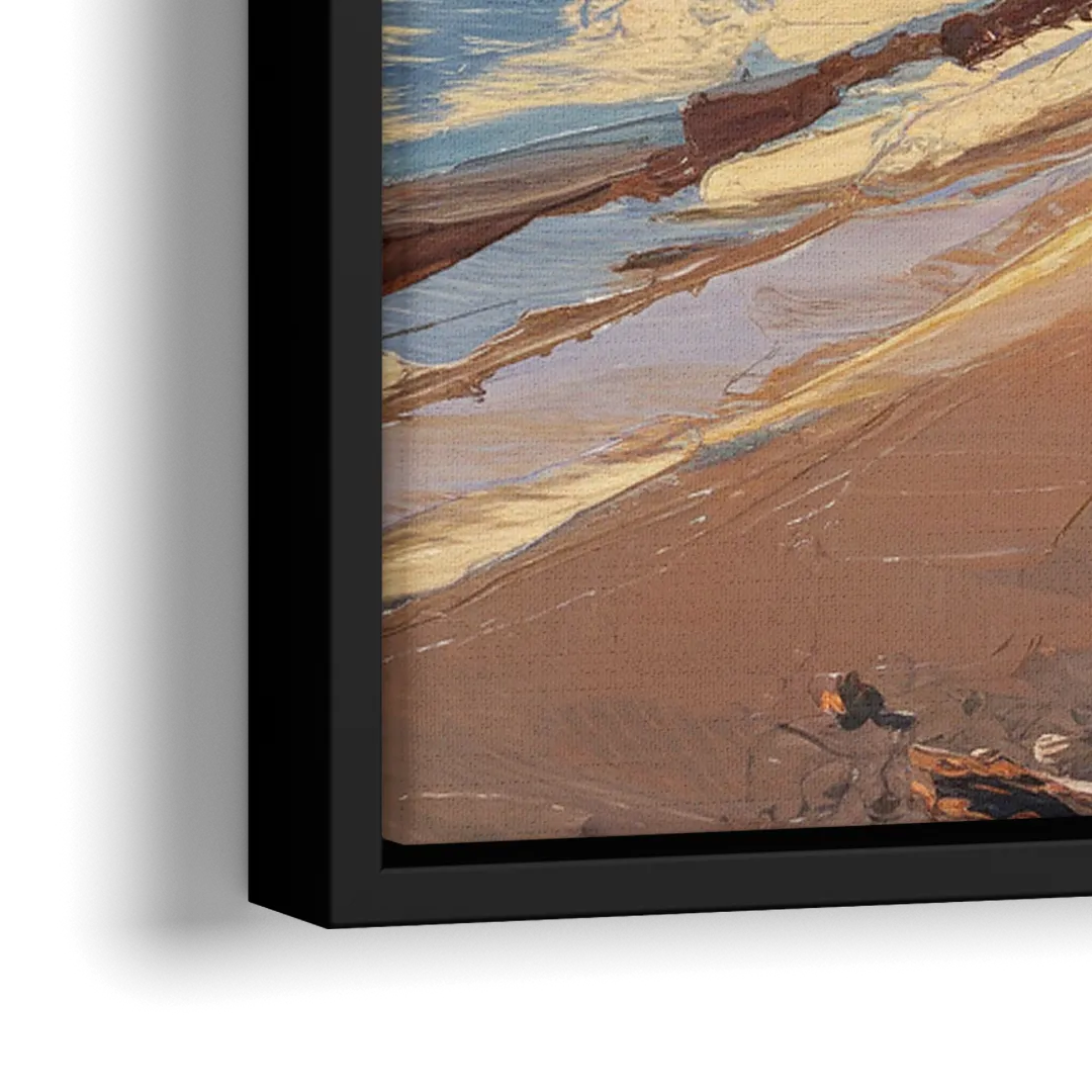 Traverse City Grand Traverse Bay - Close-Up Black Frame Canvas