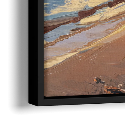 Traverse City Grand Traverse Bay - Close-Up Black Frame Canvas