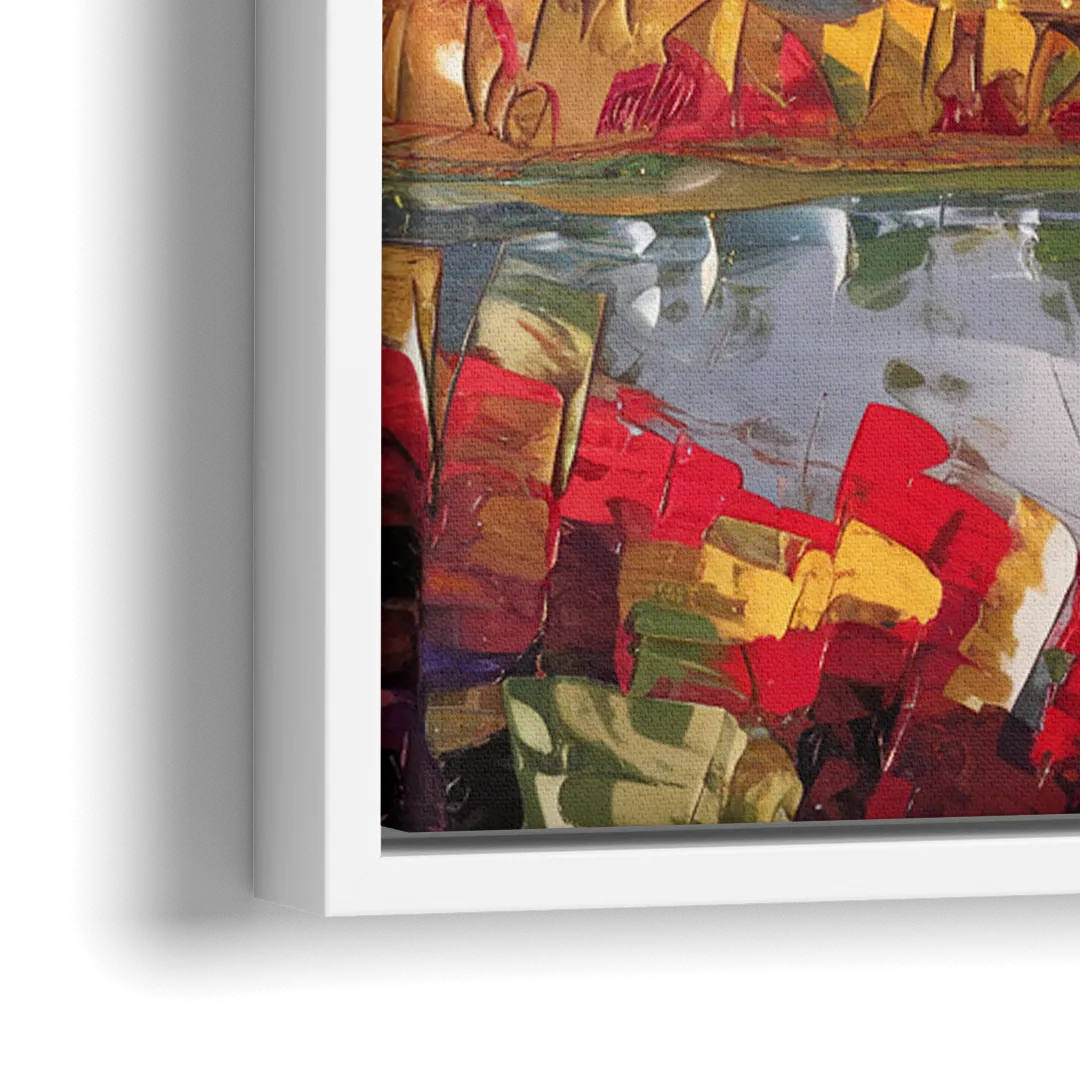 Denver Art Museum Highlights - Close-Up White Frame Canvas