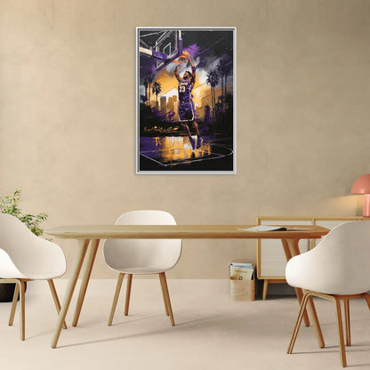 Los Angeles Lakers Legacy - Living Room White Frame Canvas