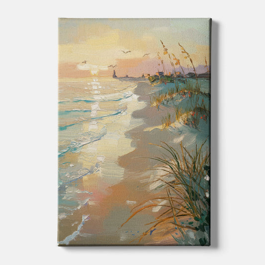 Virginia Beach Coastal Sunrise - Canvas Wall Art
