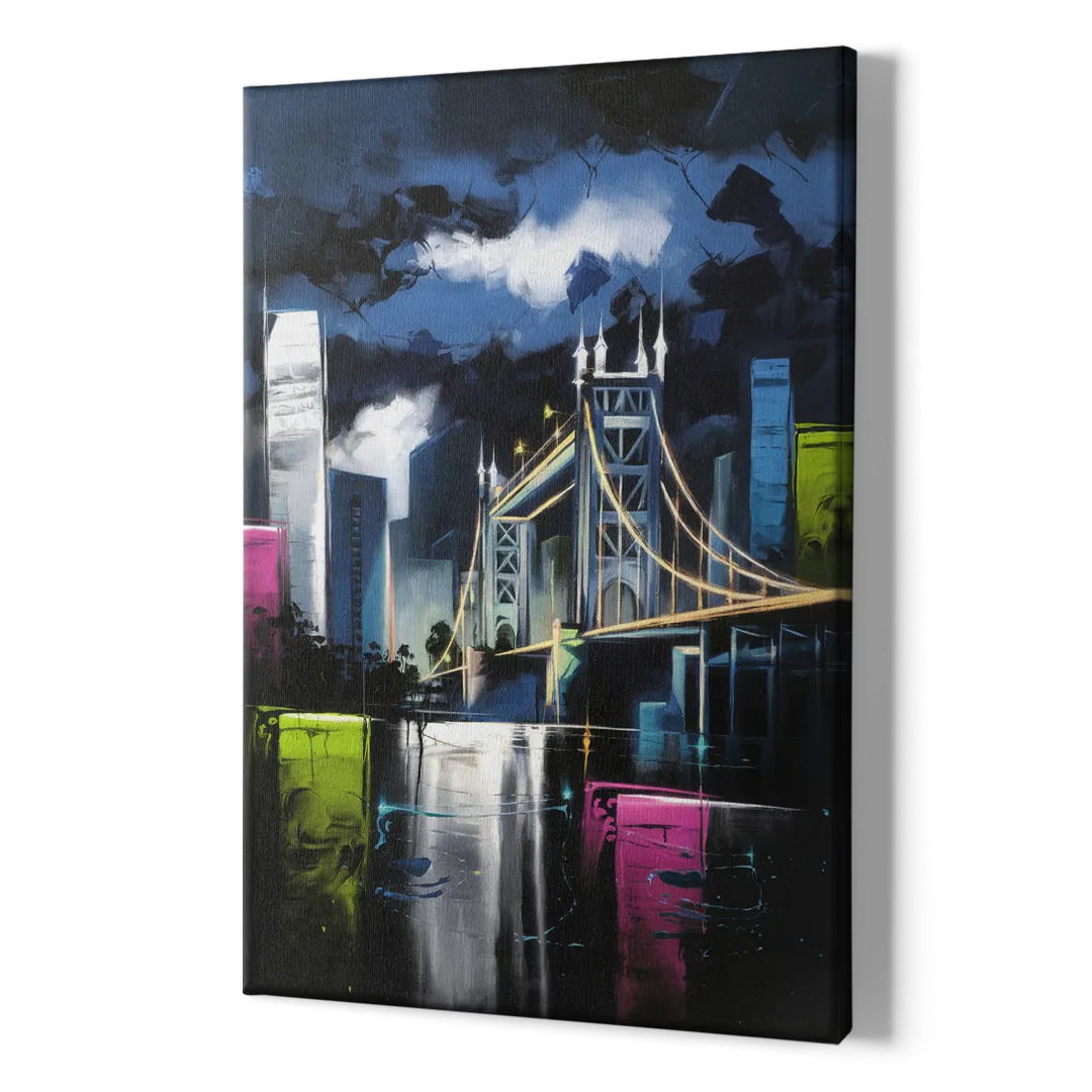 Sacramento Urban Street Art - Canvas Print Art Sides