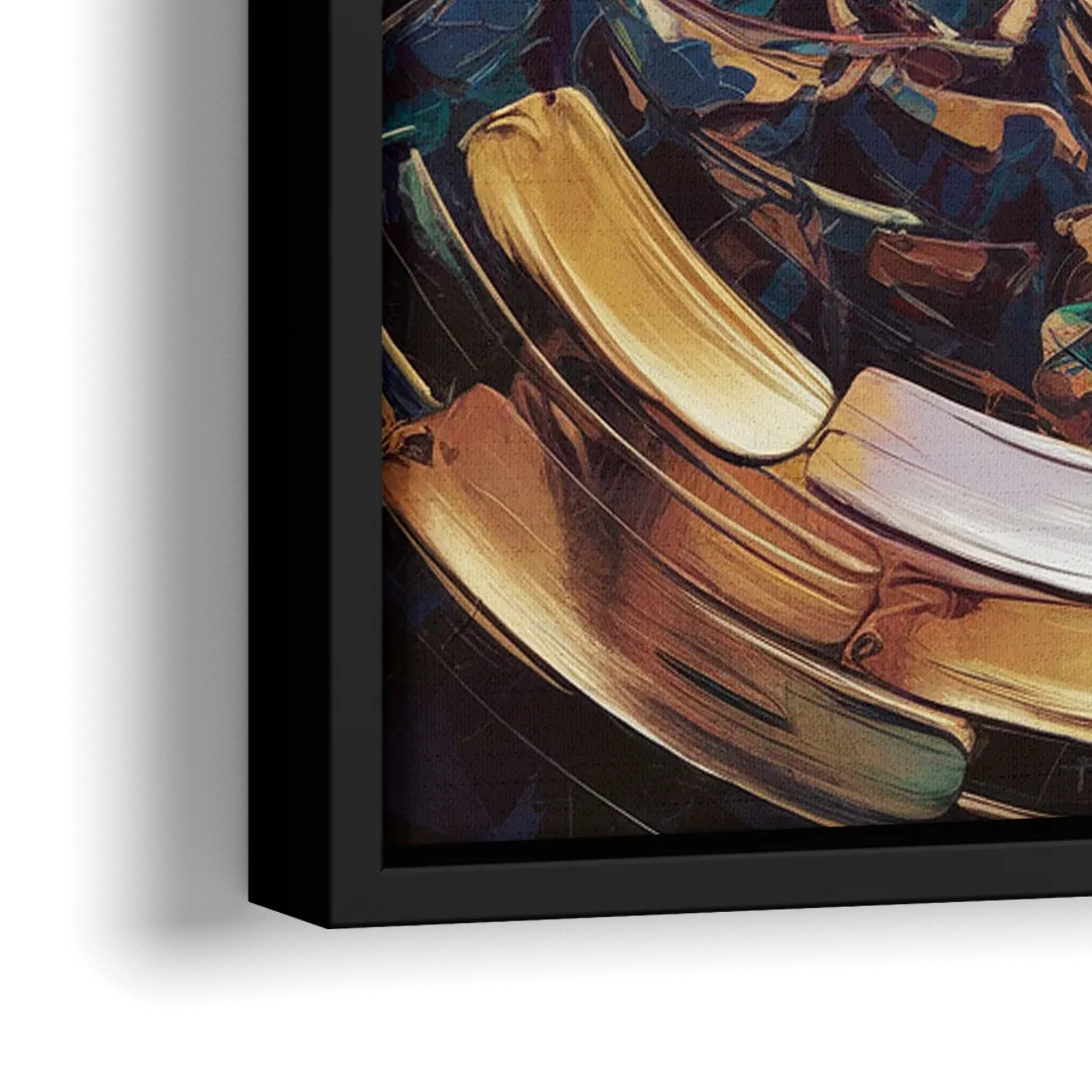Asheville Blue Ridge Sunset - Close-Up Black Frame Canvas
