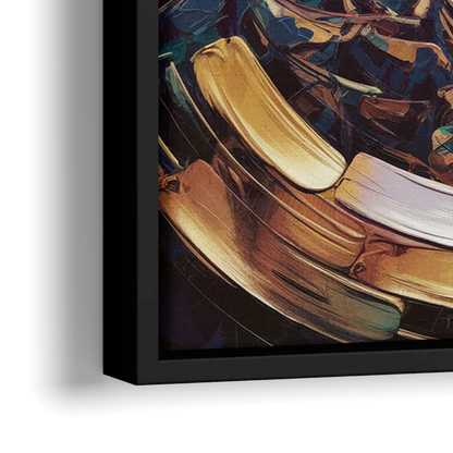 Asheville Blue Ridge Sunset - Close-Up Black Frame Canvas