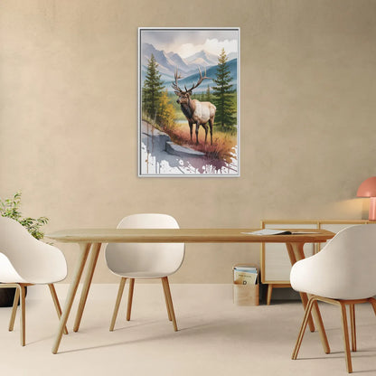 Wildlife of Jasper - Living Room White Frame Canvas