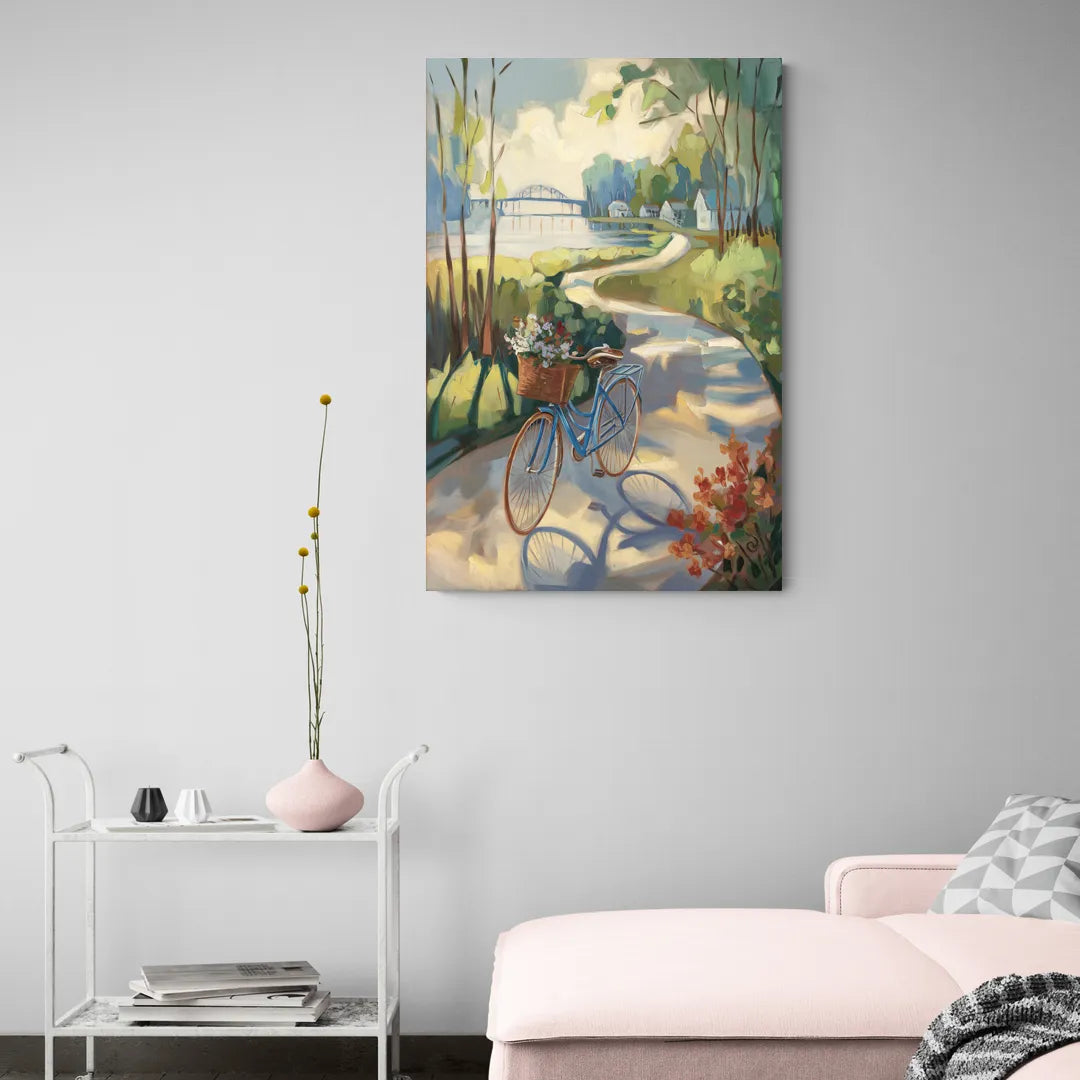 Mackinac Island Bicycle Path - Canvas Wall Art Living Room