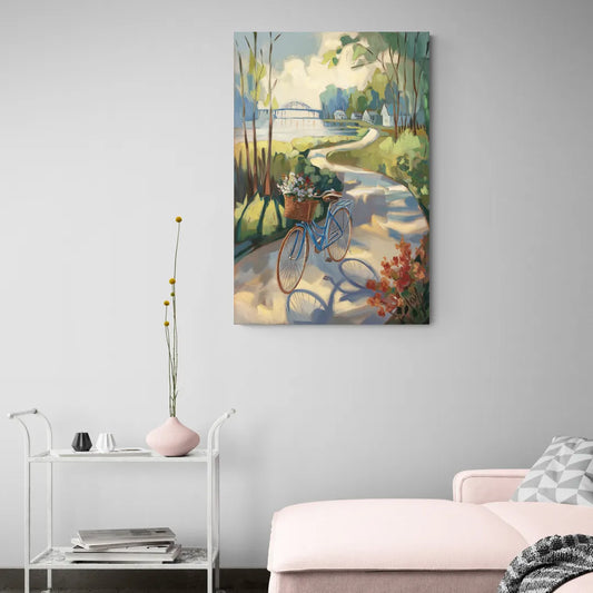 Mackinac Island Bicycle Path - Canvas Wall Art Living Room