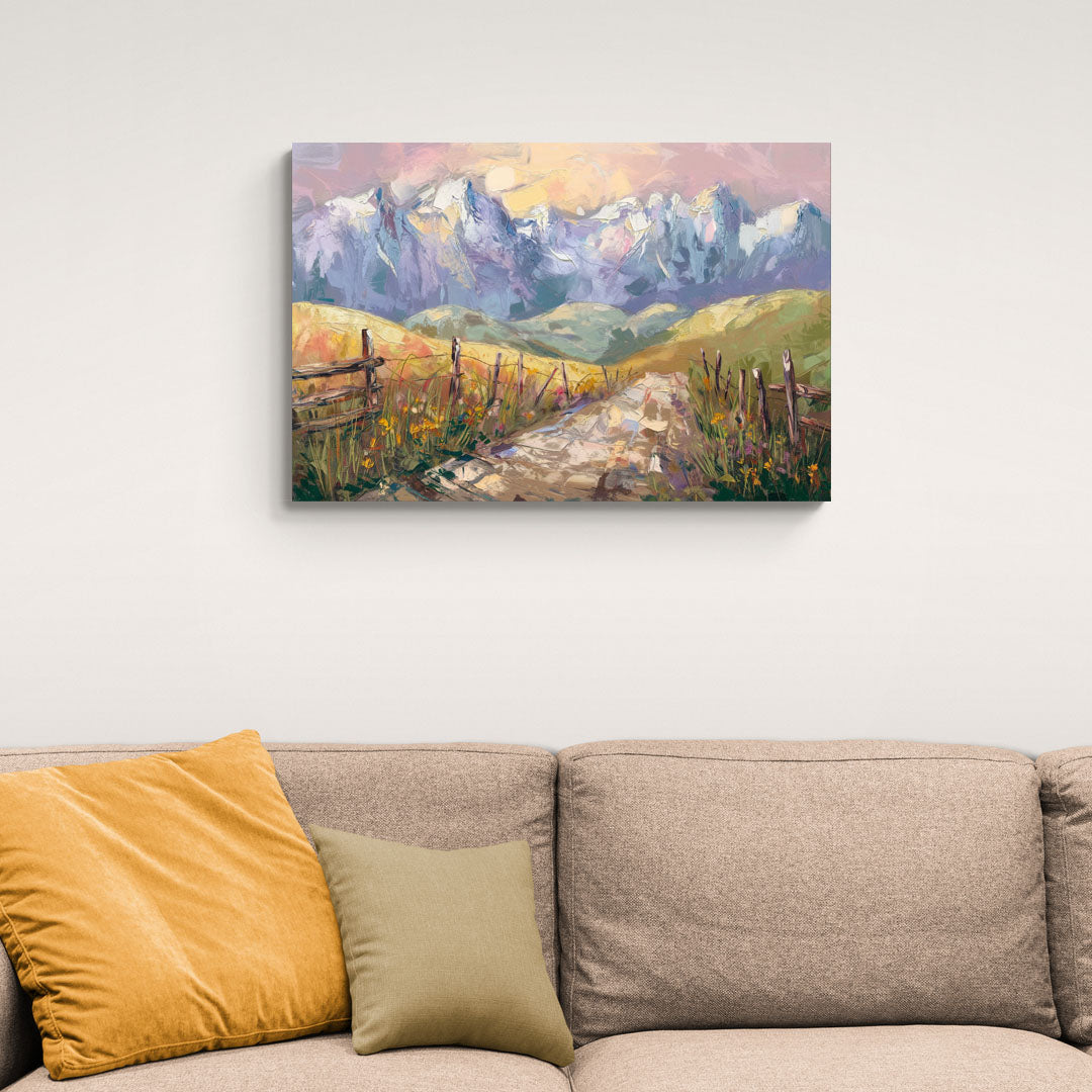 Bozeman Mountain Views - Canvas Wall Art Living Room