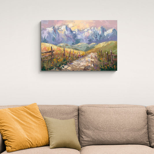 Bozeman Mountain Views - Canvas Wall Art Living Room