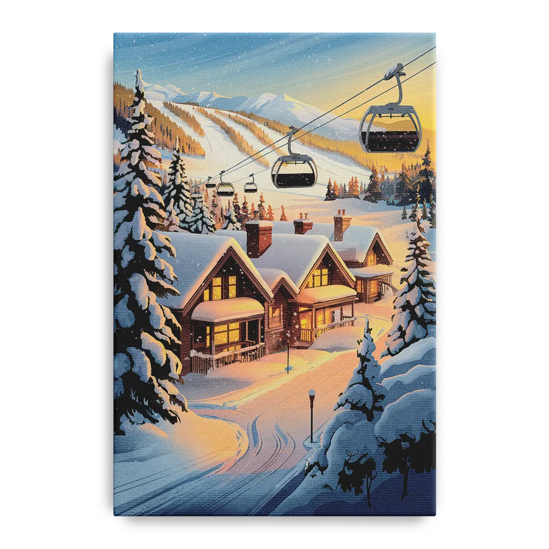 Park City Snowy Landscape - Canvas Wall Art