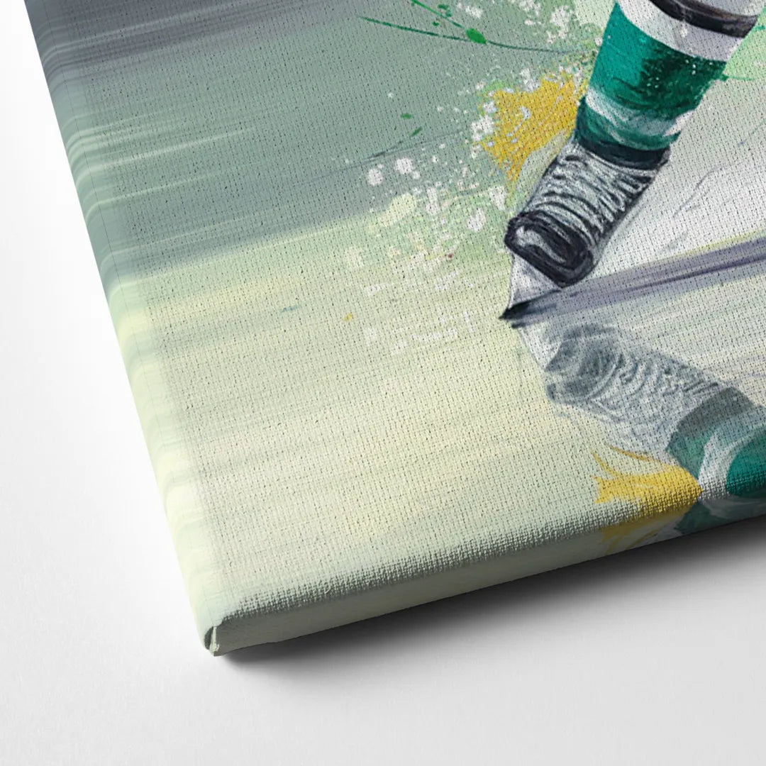 Dallas Stars Hockey Canvas Close Up