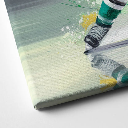 Dallas Stars Hockey Canvas Close Up