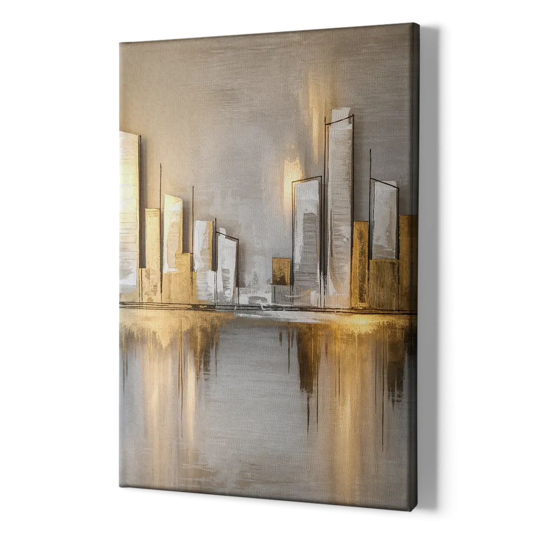 Marietta Abstract Cityscape - Canvas Print Art Sides