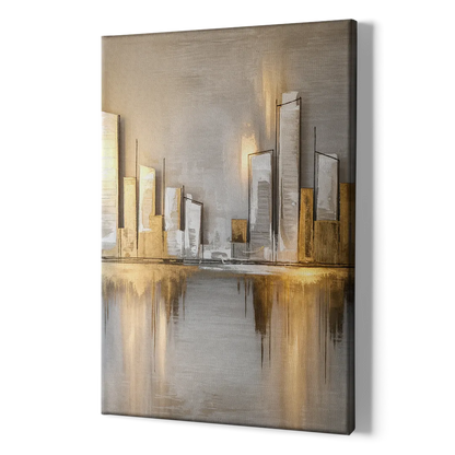 Marietta Abstract Cityscape - Canvas Print Art Sides