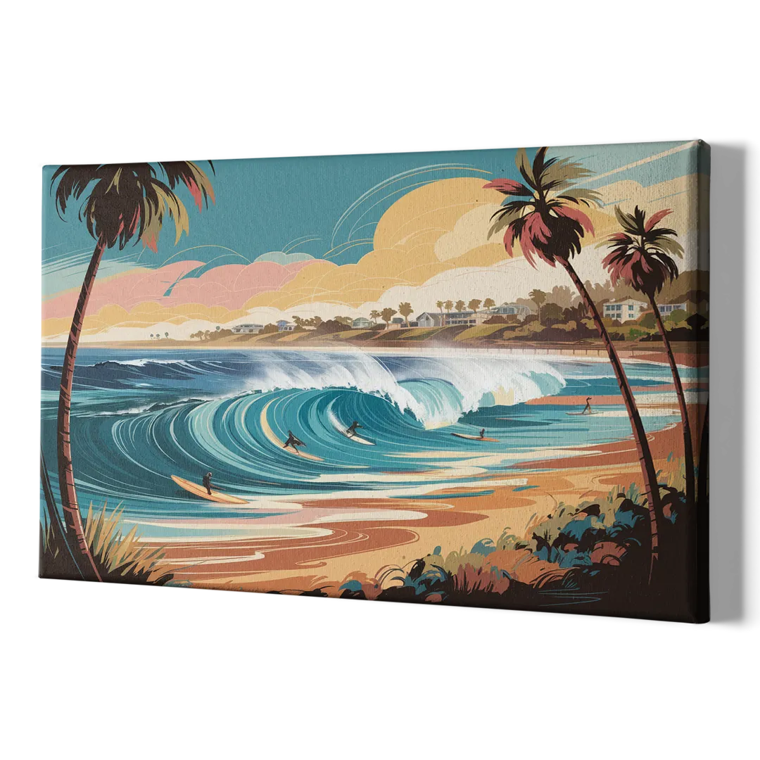 San Diego Surf Culture - Canvas Print Art Sides