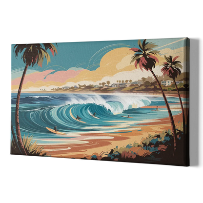San Diego Surf Culture - Canvas Print Art Sides