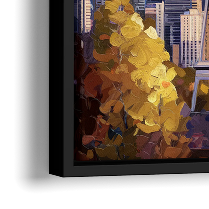 Seattle Iconic Landmarks - Close-Up Black Frame Canvas