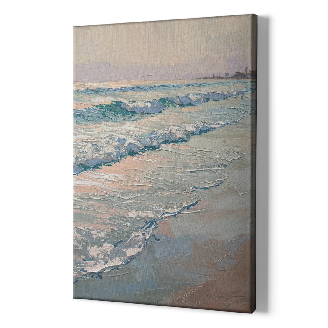 Huntington Beach Ocean Waves - Canvas Print Art Sides