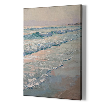 Huntington Beach Ocean Waves - Canvas Print Art Sides