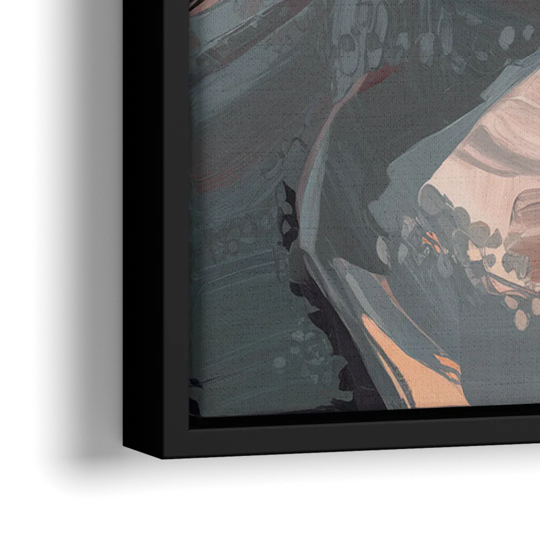 Chesapeake Bay Tranquility - Close-Up Black Frame Canvas