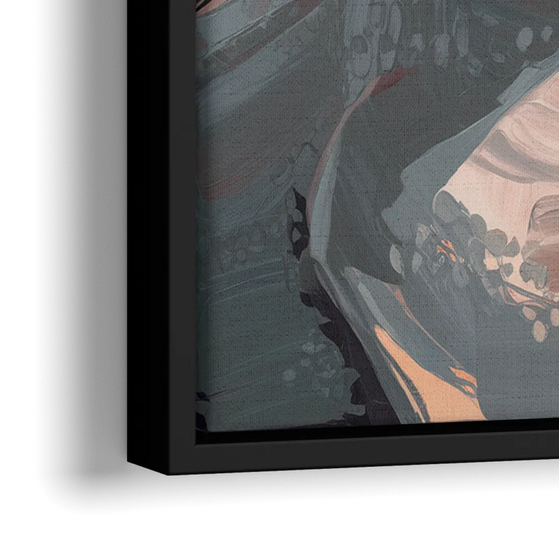 Chesapeake Bay Tranquility - Close-Up Black Frame Canvas