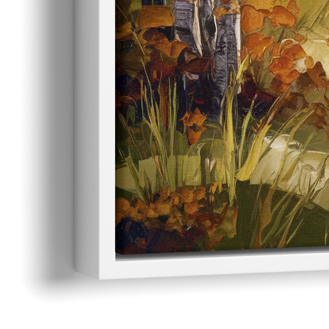 Breckenridge Aspen Forest Autumn - Close-Up White Frame Canvas