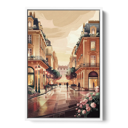 Camden Urban Charm Cityscape - White Frame Canvas