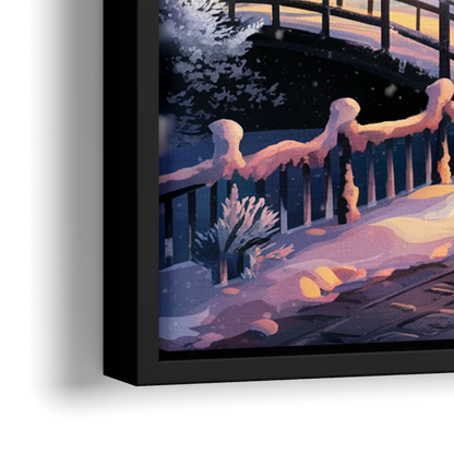 Madison Winter Wonderland - Close-Up Black Frame Canvas