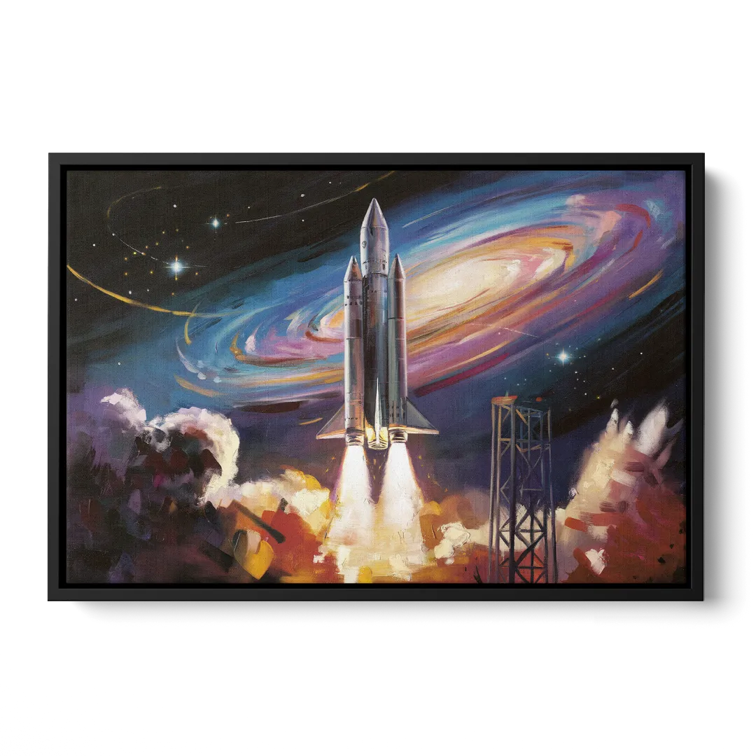 Huntsville Space Center Tribute - Black Frame Canvas