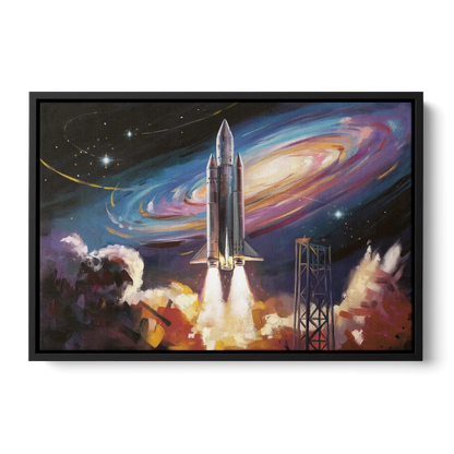 Huntsville Space Center Tribute - Black Frame Canvas