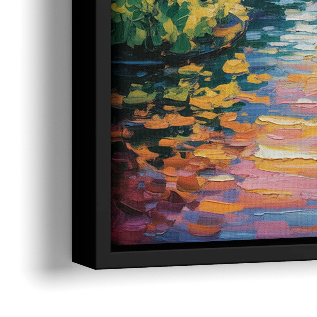 Butchart Gardens Bloom - Close-Up Black Frame Canvas