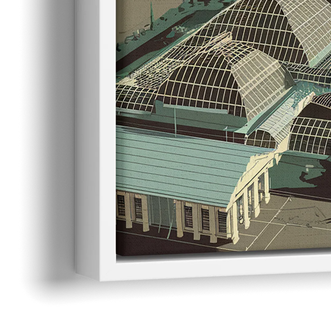 Tacoma Historic Landmarks - Close-Up White Frame Canvas