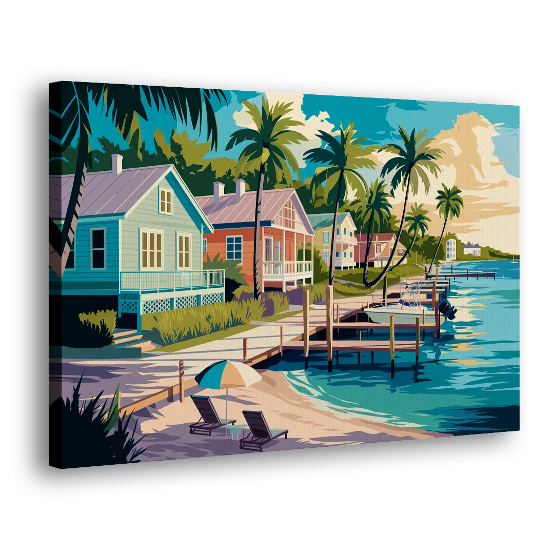 Key West Florida Coastline - Canvas Print Art Sides