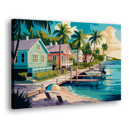 Key West Florida Coastline - Canvas Print Art Sides