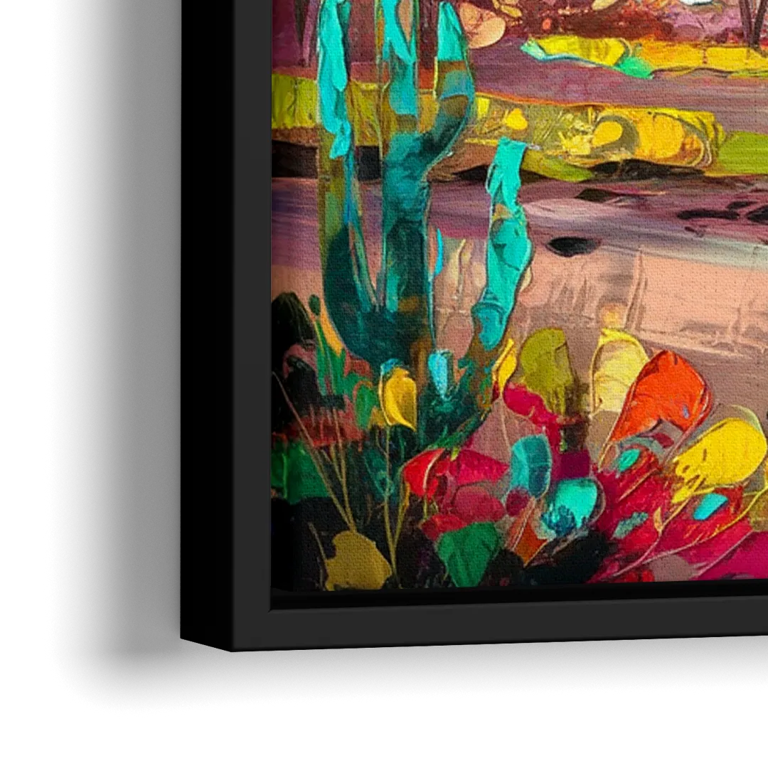 Albuquerque Hot Air Balloons - Close-Up Black Frame Canvas