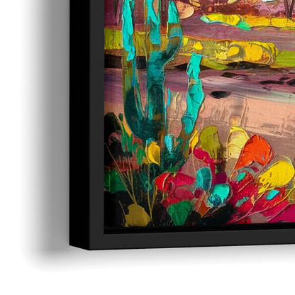 Albuquerque Hot Air Balloons - Close-Up Black Frame Canvas