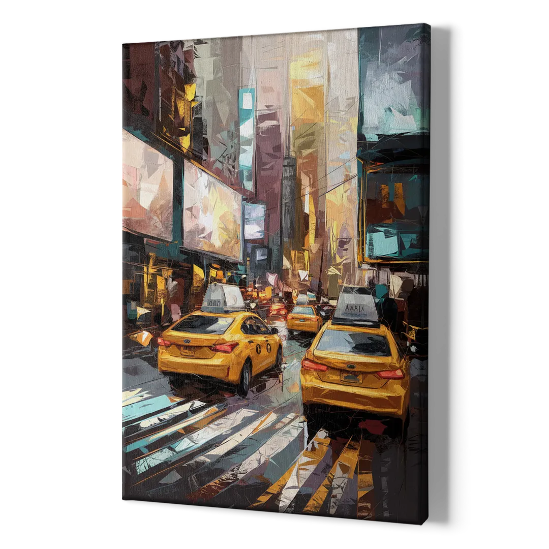New York City Taxi Cabs - Canvas Print Art Sides