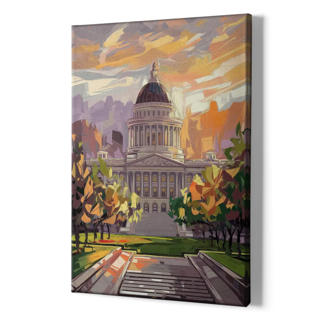 Salt Lake City Capitol Building - Canvas Print Art Sides