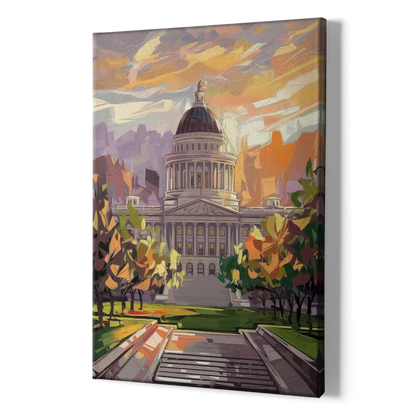 Salt Lake City Capitol Building - Canvas Print Art Sides