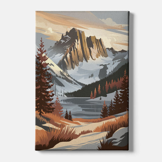 Vail Snowy Peaks - Canvas Wall Art