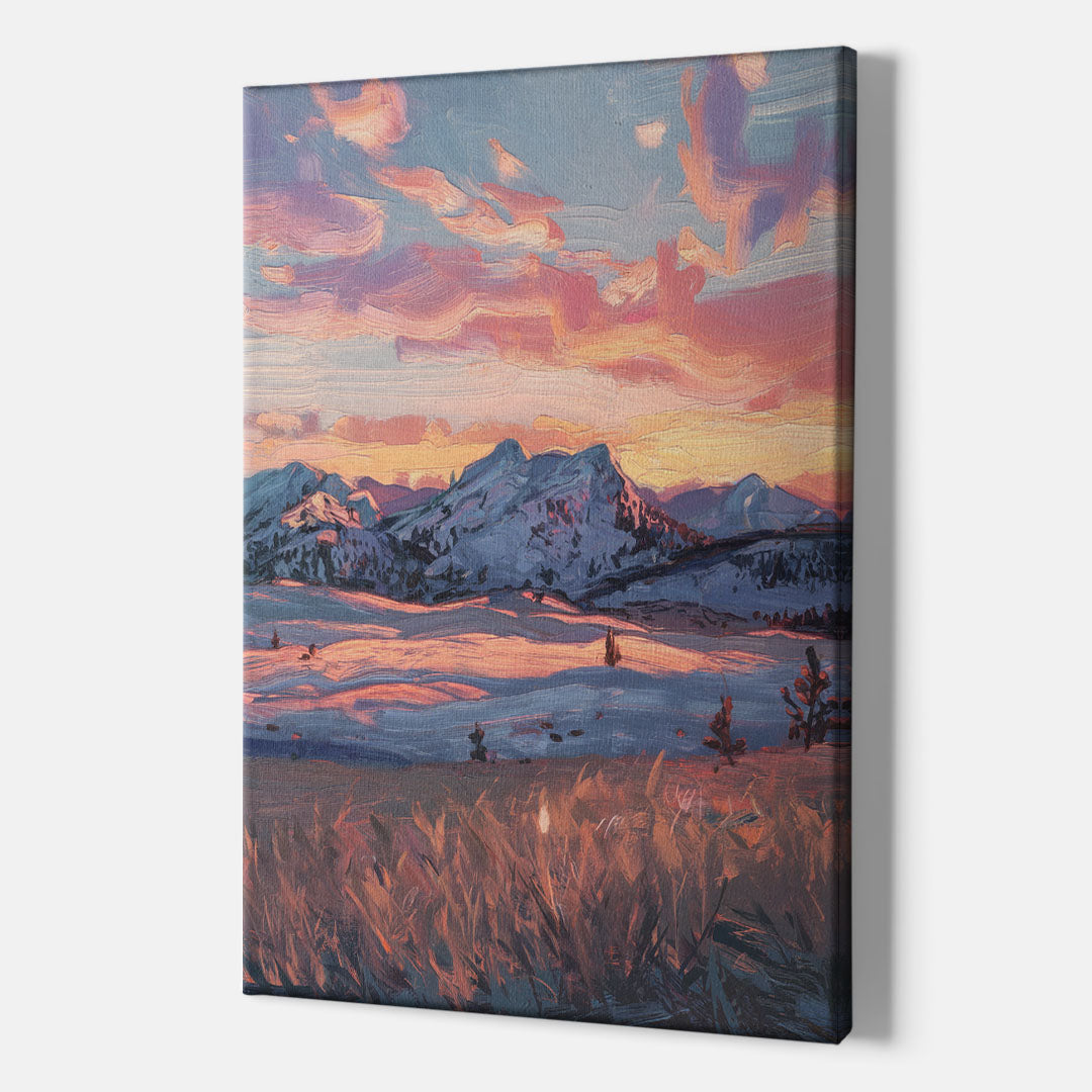 Bozeman Sunset Horizon - Canvas Wall Art Indoor