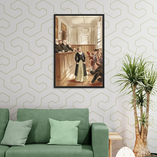 Salem Witch Trials Tribute - Living Room Black Frame Canvas