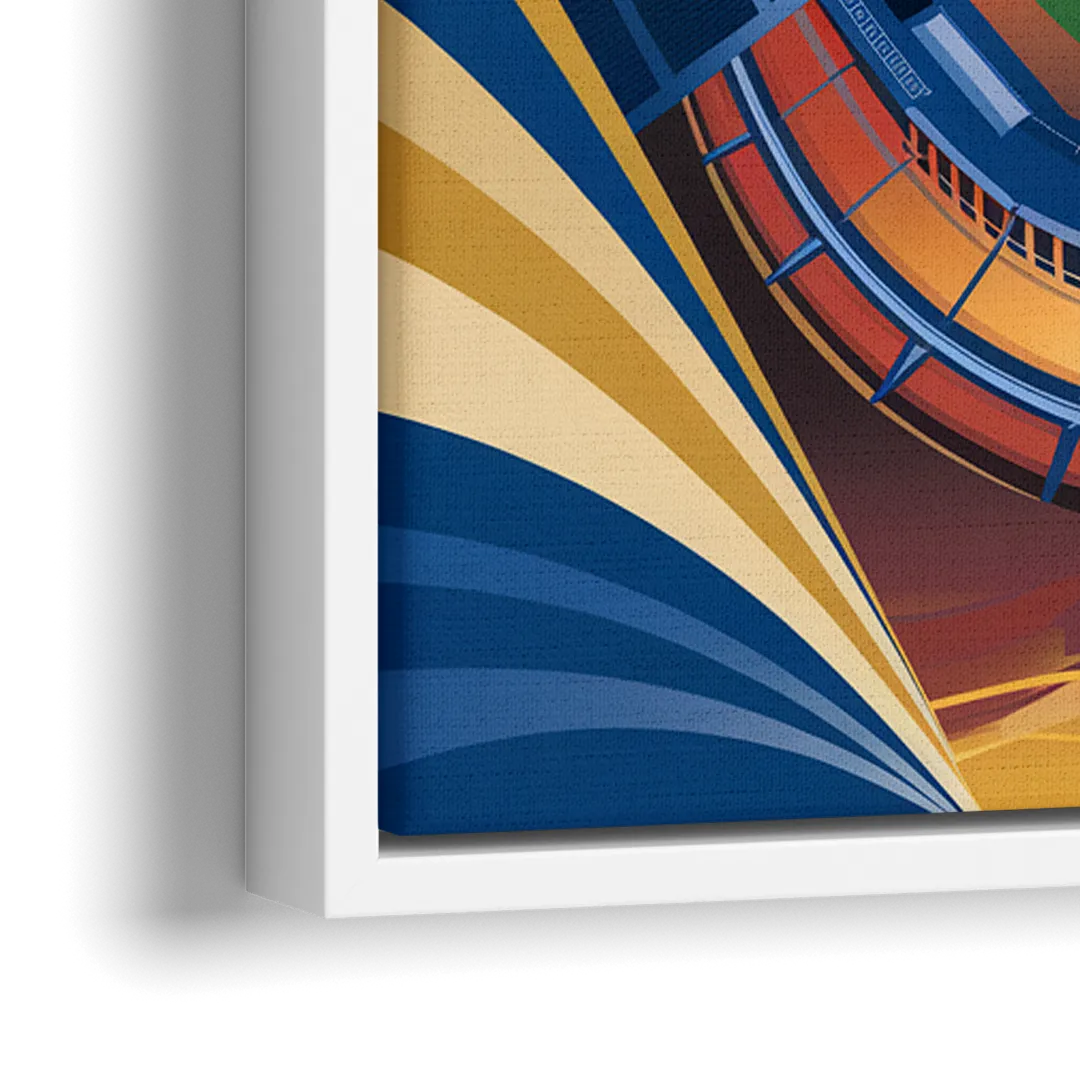 Des Moines Iowa Cubs Stadium - Close-Up White Frame Canvas